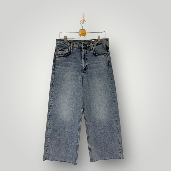Rag & Bone Andi Ankle-Length Wide Leg Jeans Cecilia Sz 31 - Picture 2 of 16